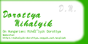 dorottya mihalyik business card